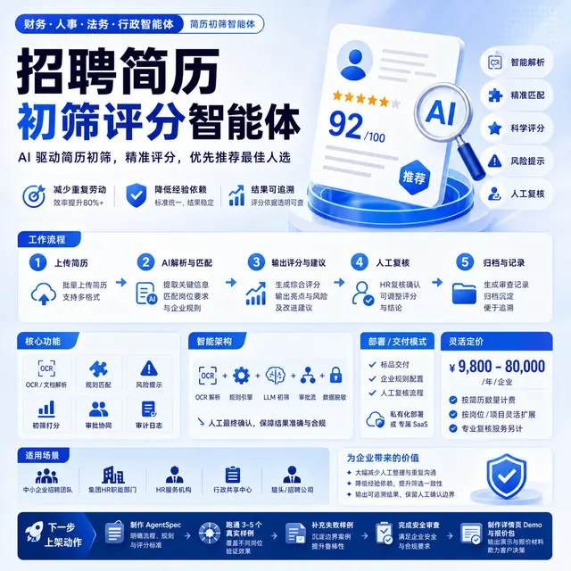 招聘简历初筛评分智能体