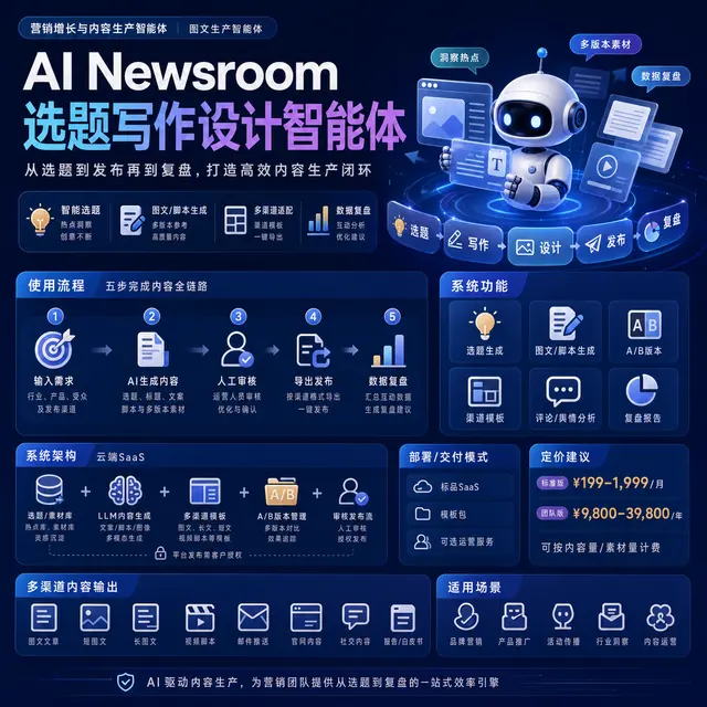 AI Newsroom 选题写作设计智能体